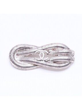 Chanel 97P CC Logo Brooch Rope Motif 97 Metal Silver